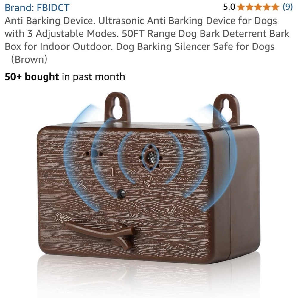 Brown Ultrasonic Anti Barking Device